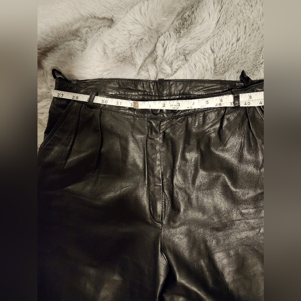 Cedars Black Leather Pants - Picture 8 of 10